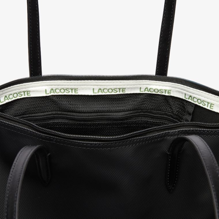 Billige Lacoste - L.12.12 Concept Vertical Zip Bag Dame Sort
