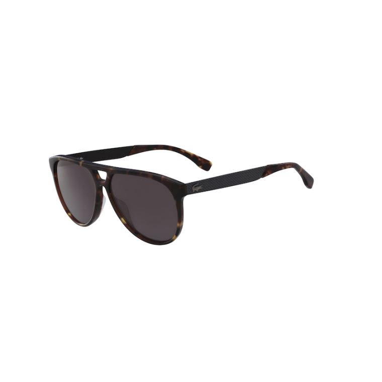 Lacoste Solbriller - Plastic Pilot Sunglasses Herre Brune
